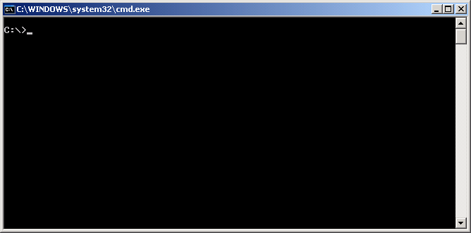 Командное окно интерпретатора Cmd.exe в Windows XP